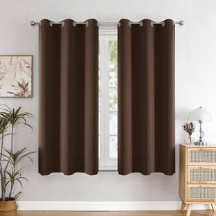 HOMEMONDE 152.4 cm (5 ft) Polyester Blackout Window Curtain (Pack Of 2)