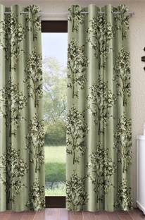 Fashion String 213 cm (7 ft) Polyester Semi Transparent Door Curtain Single Curtain