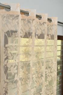 Rashee Creations 242 cm (8 ft) Shower Net Transparent Curtain (Pack Of 2)
