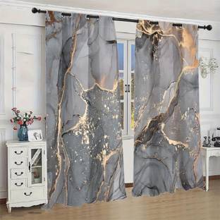 KANHA HOME DECOR 214 cm (7 ft) Door Polyester Room Darkening Curtain Single Curtain