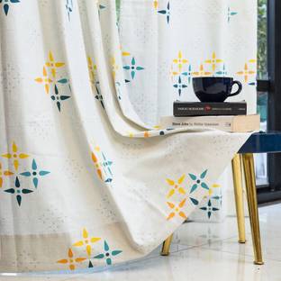 Urban Space 243 cm (8 ft) Cotton Room Darkening Long Door Curtain (Pack Of 2)