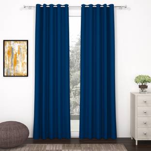 Story@home 275 cm (9 ft) Polyester, Silk Blackout Long Door Curtain (Pack Of 2)