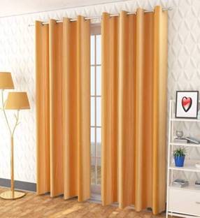 Galaxy Drape 153 cm (5 ft) Polyester Semi Transparent Window Curtain (Pack Of 2)