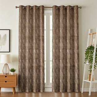 Kraftiq Homes 274 cm (9 ft) Long Door Polyester Room Darkening Curtain (Pack Of 2)