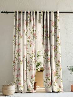 SPACES DRAPE STORY 152 cm (5 ft) Polyester Room Darkening Window Curtain (Pack Of 2)