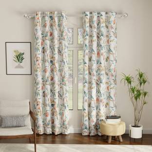 Urban Space 243 cm (8 ft) Polyester Blackout Long Door Curtain (Pack Of 2)
