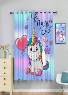 Newturn 155 cm (5 ft) Polyester Room Darkening Window Curtain Single Curtain