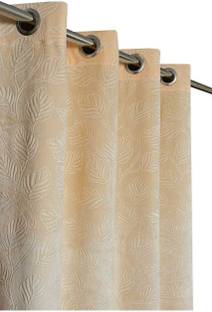 Stackers 213 cm (7 ft) Door Velvet Room Darkening Curtain (Pack Of 2)