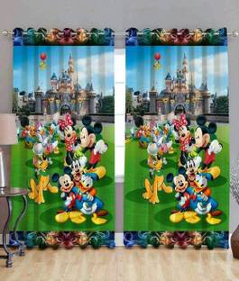 BANAVY 214 cm (7 ft) Polyester Room Darkening Door Curtain (Pack Of 2)