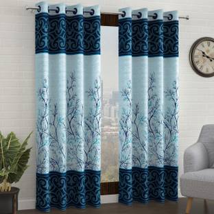 Story@home 215 cm (7 ft) Polyester Semi Transparent Door Curtain (Pack Of 2)