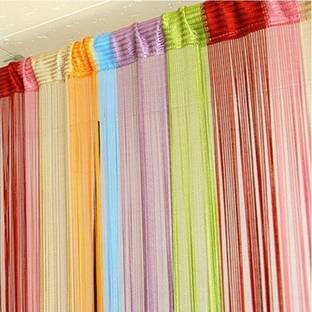 Elsker 200 cm (7 ft) Polyester Semi Transparent Door Curtain (Pack Of 2)
