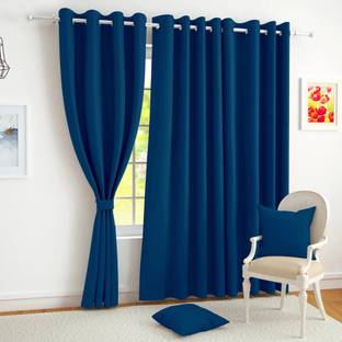 Story@home 215 cm (7 ft) Polyester, Silk Blackout Door Curtain (Pack Of 2)