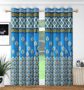 Panipat Textile Hub 274 cm (9 ft) Long Door Polyester Room Darkening Curtain (Pack Of 2)