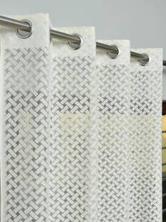 Diara Homes 213 cm (7 ft) Door Net Transparent Curtain (Pack Of 2)