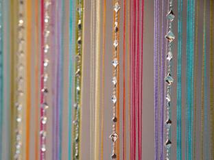 PINDIA 213.36 cm (7 ft) Polyester Semi Transparent Door Curtain (Pack Of 2)