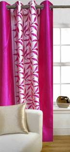 Panipat Textile Hub 210 cm (7 ft) Polyester Semi Transparent Door Curtain Single Curtain