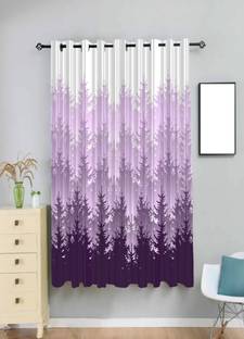 Newturn 155 cm (5 ft) Polyester Room Darkening Window Curtain Single Curtain