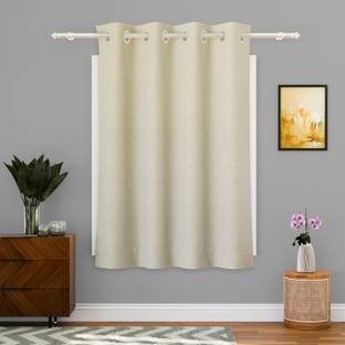 KUBER INDUSTRIES 152 cm (5 ft) Cotton Semi Transparent Window Curtain Single Curtain