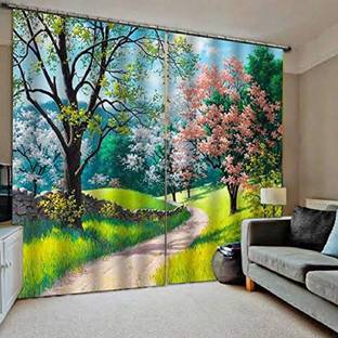 Pvr Fashion 275 cm (9 ft) Polyester Room Darkening Long Door Curtain (Pack Of 2)