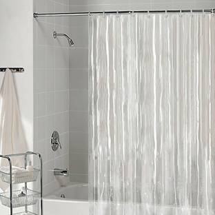 WIN WORLD 276 cm (9 ft) PVC Shower Curtain Single Curtain
