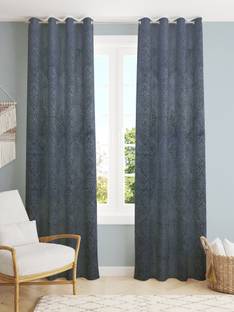 Homefab India 274.5 cm (9 ft) Long Door Velvet Room Darkening Curtain (Pack Of 2)