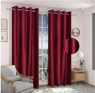 LT TEXTILE HUB 215 cm (7 ft) Polyester Room Darkening Door Curtain Single Curtain