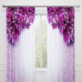 Ever Shine 274 cm (9 ft) Long Door Polyester Room Darkening Curtain (Pack Of 2)