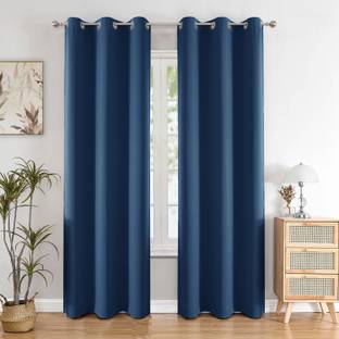 HOMEMONDE 274.32 cm (9 ft) Polyester Blackout Long Door Curtain (Pack Of 2)