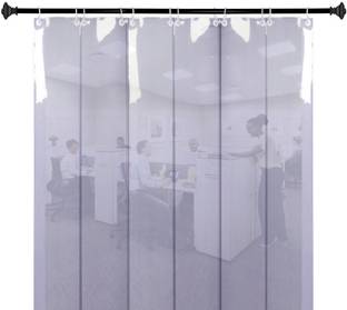 Stylista 152.4 cm (5 ft) PVC Transparent Window Curtain (Pack Of 6)