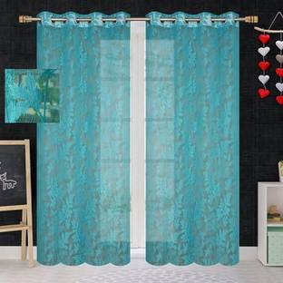 Brand Roots 214 cm (7 ft) Door Net Semi Transparent Curtain (Pack Of 2)
