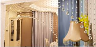 SHRINATH 180 cm (6 ft) Door Blends Transparent Curtain (Pack Of 30)