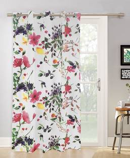 OASIS 274 cm (9 ft) Cotton Semi Transparent Long Door Curtain Single Curtain
