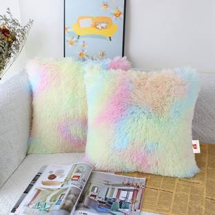 Wondershala Fur, Faux Silk, Polyester Pillows Cover