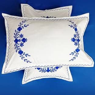 Arsha Chikankari Cotton Pillows Cover
