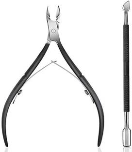 feelhigh Cuticle Trimmer with Cuticle Pusher Durable for manicure & pedicure Dual Ended Cuticle Pusher With Filer