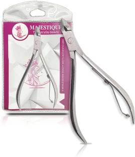 MAJESTIQUE Professional Stainless Steel Cuticle Nippers with portable and useful size Single Ended Cuticle Pusher
