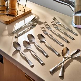 Frenchware Steel Spoons and Forks 100% Food Grade, Non Toxic, Anti-Rust Stainless Steel Cutlery Set