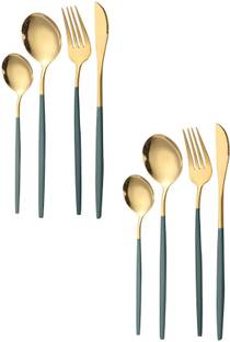 TRIFECTA Stainless Steel Flatware serving set Tableware Cutlery Set Steel Cutlery Set