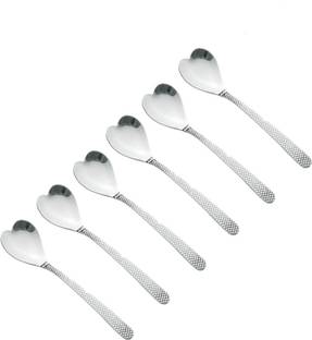 Homeish Heart Shaped Spoons for Ice Cream, Coffee, Deserts Stainless Steel Cutlery Set