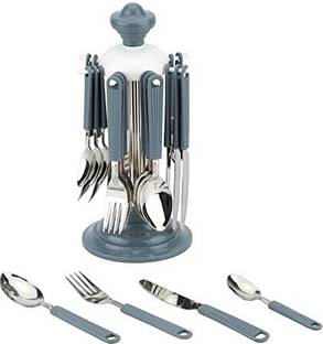 SAGAR ELEGANT CUTTLERY STAND WITH 24 KITCHEN ITEMS Plastic Cutlery Set