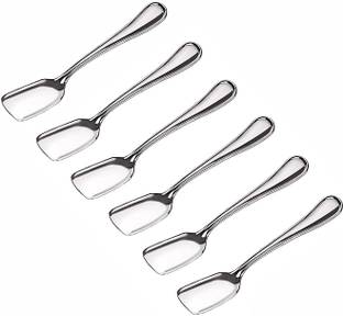 LEROYAL Mirror Polish Ice Cream Spoon for Summer | Cup Ice Cream Stainless Steel Cutlery Set