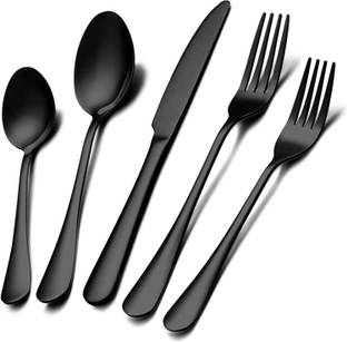 ZUCLLIN Stainless steel flatware set,tableware cutlery set spoons,fork and knife kitchen Stainless Steel Cutlery Set