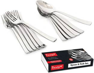 Parage 12 Pieces Spoon Set & Fork Set for Tea, Coffee, Sugar, Condiments & Spices Stainless Steel Cutlery Set