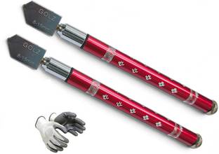 EPITECH MART Heavy Duty 2Pc Glass Cutter Pen Cut 8-15mm Professional Quality Cutter Professional Quality Glass cutter Glass Cutter