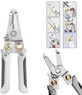 BBBIKINI Multifunctional Wire and Cable Stripping, Cutting, Winding, Crimping Pliers Tool Needle Nose Plier