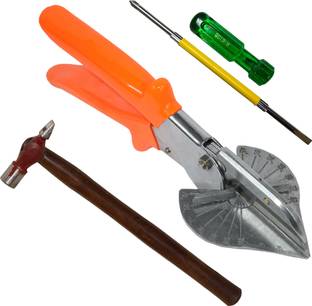 Digital Craft Multi Angle Cutter,Hammer 200 gm,2 In 1 Screw Driver 45°–135° Shear Cutter for Plastic Pipe, Trunking & Plumbing Applications Pipe Cutter