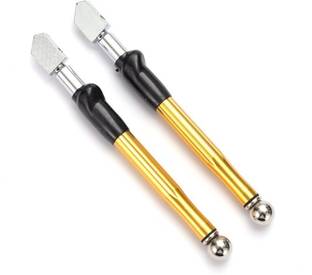 Tanya Queen 2 PCS Heavy Duty Glass cutter pen cut 3mm-12mm Professional Quality. Glass CutterPencil Shape and Design glass cutter Tool Self-Oiling Cutter for Thick Glass Mosaic and Tiles 3mm-12mm Glass Cutter