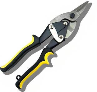 ZIODIC 10" Aviation Tin Snips Straight Head - Cut Staggered Tin Snips with Forged Blade Metal Cutter