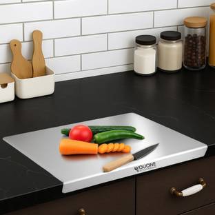 Youone Stainless Steel Cutting Board 31×41 cm | Rust Proof & Multipurpose Stainless Steel Cutting Board