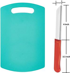 KUBAVA Cutting/Chopping Board with Stainless Steel 1 Knife Set for Kitchen, Plastic Plastic Cutting Board